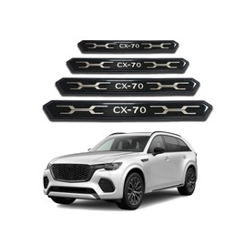 Door Sill Protector Trim Guard for Mazda CX-70 2025, Stainless Steels Accessories Plates Cover Auto Interior Accessory Kick Panels