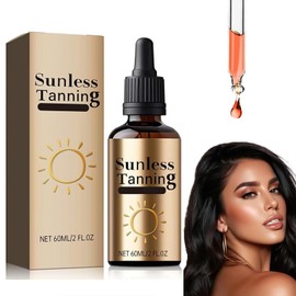 Bräunungstropfen, Sunless Tanning Drops, Bronzing Bräunungsöl Selbstbräuner Tropfen, Tanning Drops zur Natürlichen Steigerung des Melanins, Verbessern Ihren Hautton(60ml)
