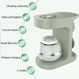 Facial Cleansing Brush Silicone Face Scrubber, Exfoliating Brush, Facial Massage Brush - for Gentle Exfoliation, Massage, Blackhead Removal and Makeup Removal