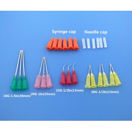 6Pcs Injection Squeeze Bottle with 15Pcs Dispensing Needles and 12Pcs Cap (30ml+50ml)
