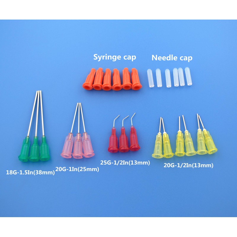 6Pcs Injection Squeeze Bottle with 15Pcs Dispensing Needles and 12Pcs