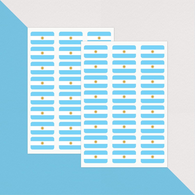 PAPERZIP - Argentina Flags (Argentine Republic, Bandera Argentina) – 48