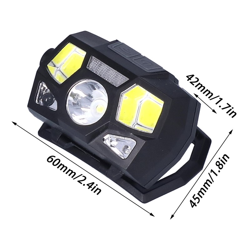 Head Lamp High Brightness Long Battery Life Sensor Switches 60