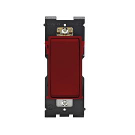Leviton RE153-RE Renu Switch for 3-Way Applications, 15A-120/277VAC, Red Delicious