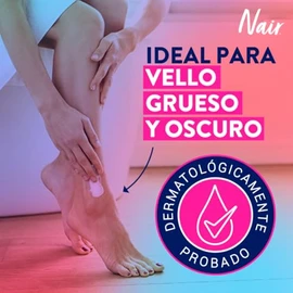 Nair Crema Depiladora Corporal Vello Grueso y Oscuro 150 ml. Probada por Dermatólogos con Ingredientes Naturales Piel Suave y Tersa hasta por 1 Semana