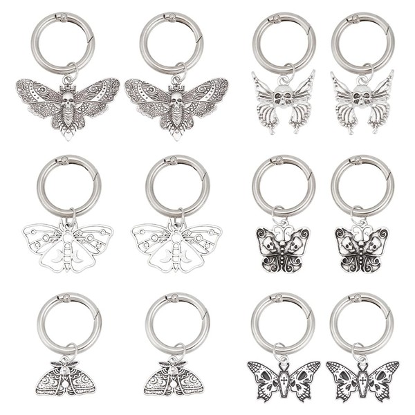 WEBEEDY Boot Charm Alloy Shoe Charms with Spring O Ring