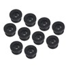 MECCANIXITY 10Pcs Snap Rubber Grommet Hole Plug Mount Dia 10mm ID 7mm H 10mm Seal Anti-Scratch for Electrical Box Cable Pipe Black