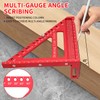 Large Carpenter Square 8.42" x7.67 Precision Woodworking Tools 15-90 Degree