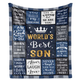 AOWINS Gifts for Son, Son Gifts, Teenage Boy Gifts, Son Birthday Gifts, Son Gifts from Mum/Dad, Christmas Thanksgiving Gifts for Son Blanket 130×150CM