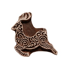 Reindeer Christmas Wooden Stamp Indian Hand Carved Printing Block
