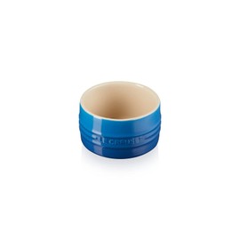 Le Creuset Stoneware Ramekin with straight wall, Stackable, 200 ml, Marseille Blue