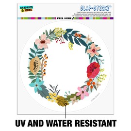 Letter O Floral Monogram Initial Automotive Car Window Locker Circle Bumper Sticker