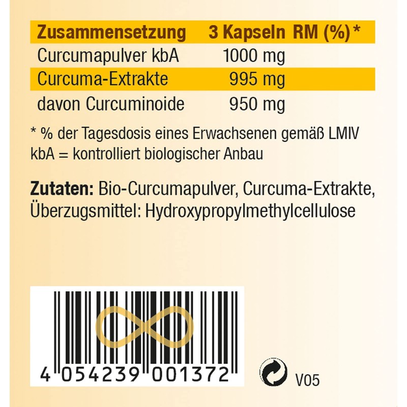 KOPP Vital® Turmeric Capsules | Vegan | 90 Capsules |