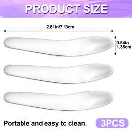 Pndeyo 3pcs Mini Metal Makeup Spatula, Reusable Cosmetic Cream Spatulas Spoon, Skincare Scoop Applicator Facial Massage Beauty Tools for Mixing and Sampling Face Eye Cream- Silver