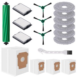 Mbetter 18 Pcs Replacement Parts for iRobot Roomba Plus 505/405 Combo Robot Vacuum Cleaner, Accessories with 1 Roller Brush, 6 Mop Pads, 3 Filters, 3 Side Brush,4 Vacuum Bags,1 Clean Tool