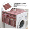 Operitacx Creative Printed Fridge and Washing Machine Cover Stylish Dust