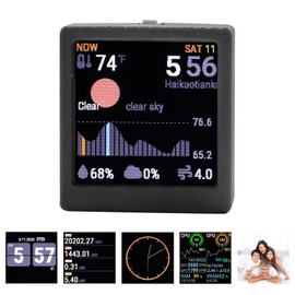 VBT12335 WiFi Clock for Desk Decor, Digital Clock DIY Programming, Futuristic Black Cube