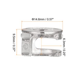 uxcell Cam Lock Nut for Furniture, 12pcs 14.6x9.5mm Joint Connector Locking Nuts Furniture Connecting Cam Fittings