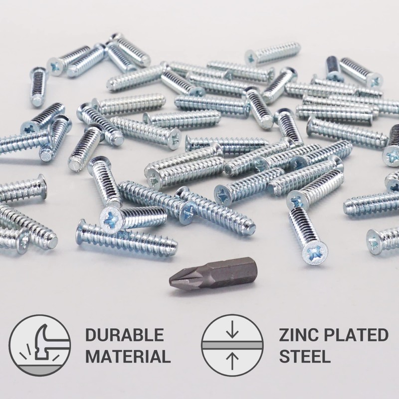 SKIR'CO (10 pcs) Zinc Plated Euro Screws 6.2 x 30