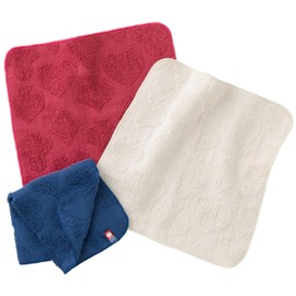 B-PLAID Handkerchief, Towel Handkerchief, Imabari Towel, Set of 3, Made in Japan, Playing Card Pattern, Gauze Handkerchief, Approx. 9.8 x 9.8 inches (25 x 25 cm), Quick Drying, Instant Absorption,