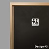 Art Design Acrylic Toilet Sign Sign Sign Plate, Fashionable, Made