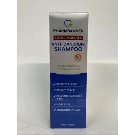 Pharmbanner Selenium Sulfide Anti Dandruff Shampoo 8.4 oz Exp 01/28