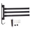 Matte Black Swivel Hand Towel Bar Rustproof Bathroom Corner Hanging
