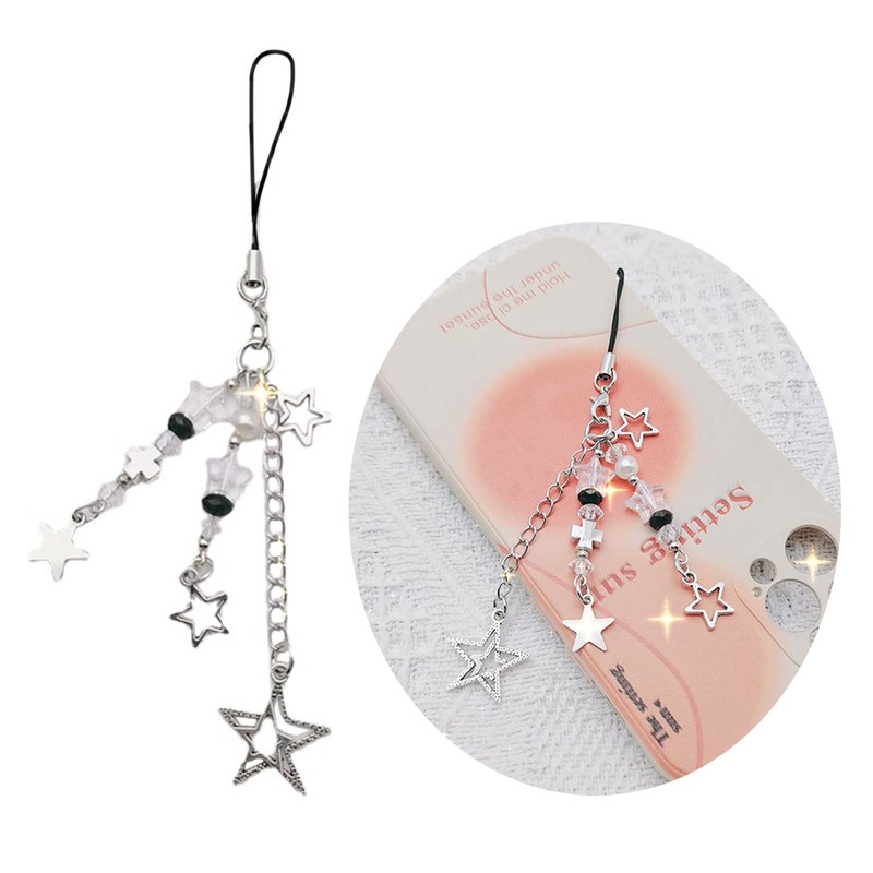 Eye Catching Cellphone Charm Strap Star Cross Pendants Cute Charm
