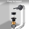 BOOMIBOO Bathtub Drain Tip-Toe Trim Set with Two-Hole Overflow Faceplate,