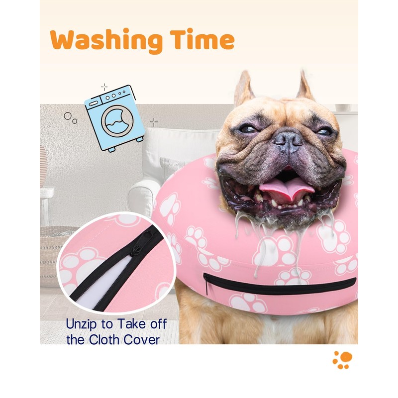 Supet Supet Inflatable Dog Cone Collar Alternative After Surgery, Dog
