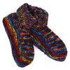 LOUDelephant Hand Knitted Wool Slipper Socks - SD Black Rainbow