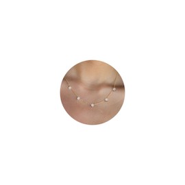 VRIUA Diamond Necklaces for Women - 14K Gold Plated Dainty Gold Necklace Snowflake CZ Necklace Charm Necklace for Women Minimalistic Trendy Jewelry