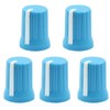 Rierdge 5 Pcs Universal EQ Rotary Knob Replacement Rubber Potentiometer