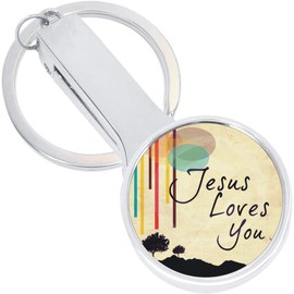 Jesus Loves You Purse Hanger with Keychain