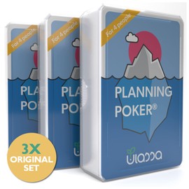 Agile Planning Poker Cards for 12 People (3 Sets) - Scrum Poker Card Set for Efficiency Estimation of Complex Project Requirements in the Team - Made in Germany - Ulassa Version