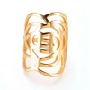 LZD 304 Stainless Steel Finger Rings Gold Size 7 17mm 