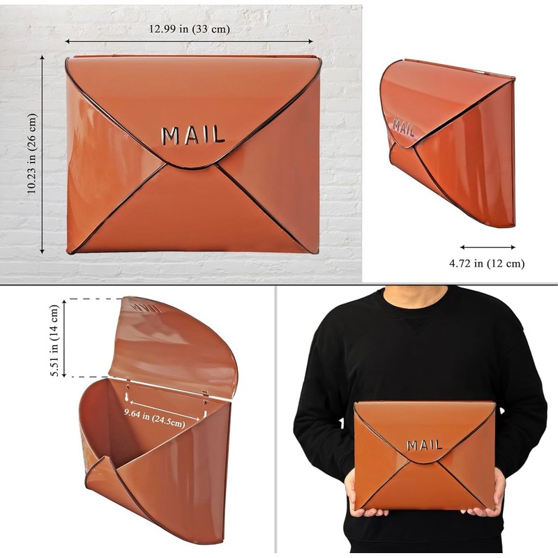 NACH Wall Mount Mailboxes for Outside, 10.25 x 12.5 x