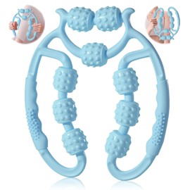 Yanghad Massage Roller, Cellulite Massager, Massage Roller Legs, Leg Massager, Cellulite Roller, Massage Roller with Handle for Leg, Foot, Arm Massage (Blue)