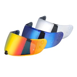 JQF Gear C70 Helmet Visor Replacement Face Shield Compatible with C70/ HJ20M/ FG-17/ FG-ST/IS-17 Motorcycle Helmets (Chrome Red)