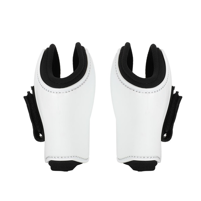 4PCS White PU Shell Horse Front Back Leg Guard Boot