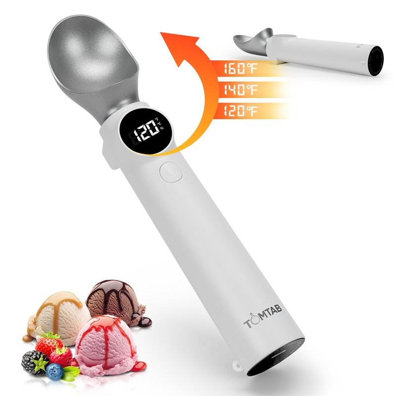 Heated Ice Cream Scoop, Rechargeable Electric Ice Cream Scooper with