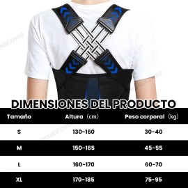 2pzs Chaleco Corrector Postura Ortopédico Faja Lumbar Unisex