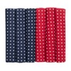 MANDITTIONS 6 Pack of Spotted Cotton Handkerchiefs - 3 Navy