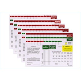 5-Pack Consumer Unit Labels | Fuse Board Stickers | Labelling | Identification | MK WYLEX Crabtree LEWDEN BG Hager
