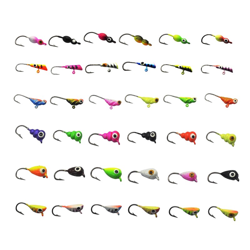 Alichino Ice Fishing Jig Set Ice Fishing Lures for Panfish
