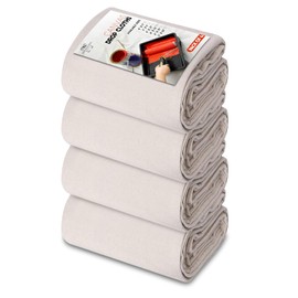 CH Canvas Drop Cloth for Painting (Size 4' x 12' Feet - Pack of 4) Painters Drop Cloth for Painting, Furniture & Floor Protection, All Purpose Thick Canvas tarp with Double Stitched Edges