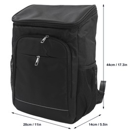 Cooler Backpack Insulated, Portable Lightweight Beach Travel Cooler Bag, Large Capacity Lunch Hiking Backpack for Men and Women, Black