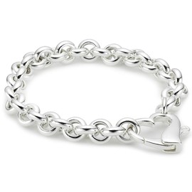 Vinani Heart Clasp Bracelet Heart Sterling Silver 925 AHS