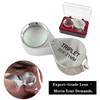 Pack of 4 Foldable Pocket Magnifier for Folding, Jeweler's Magnifying