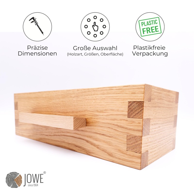 JOWE Furniture Handles Made of Wood Including Screws – Pack
